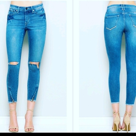 DISTRESSED DENIM JEANS - Picture 4 of 5